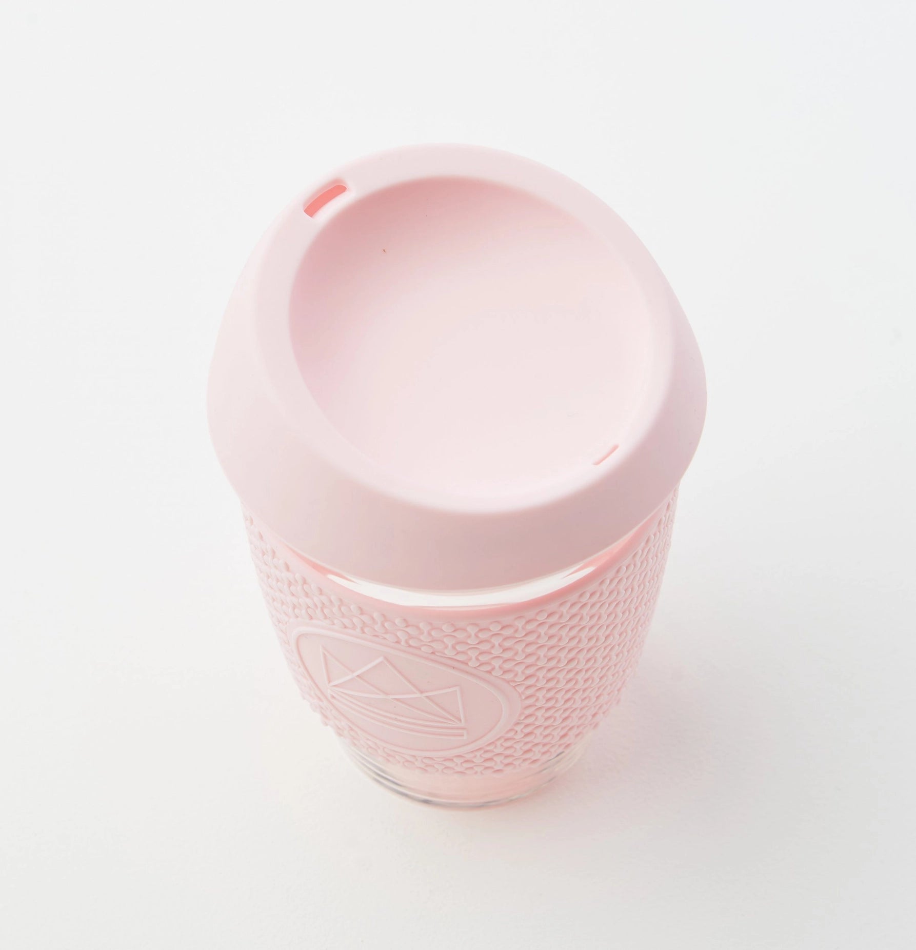 12oz Glass Reusable Coffee Cup - Pink Flamingo