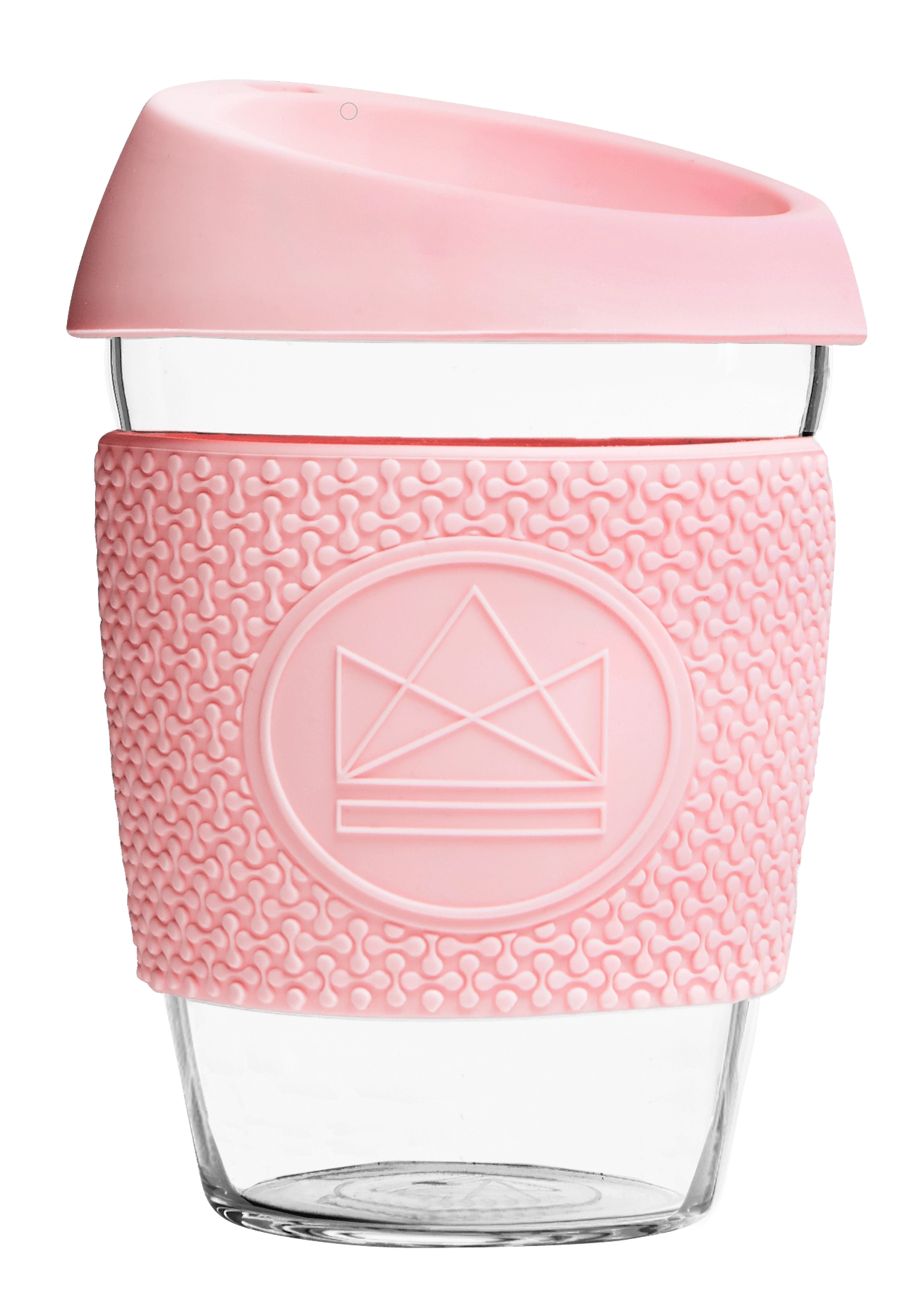 12oz Glass Reusable Coffee Cup - Pink Flamingo