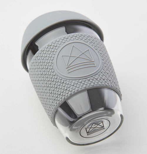 12oz Glass Reusable Coffee Cup - Forever Young