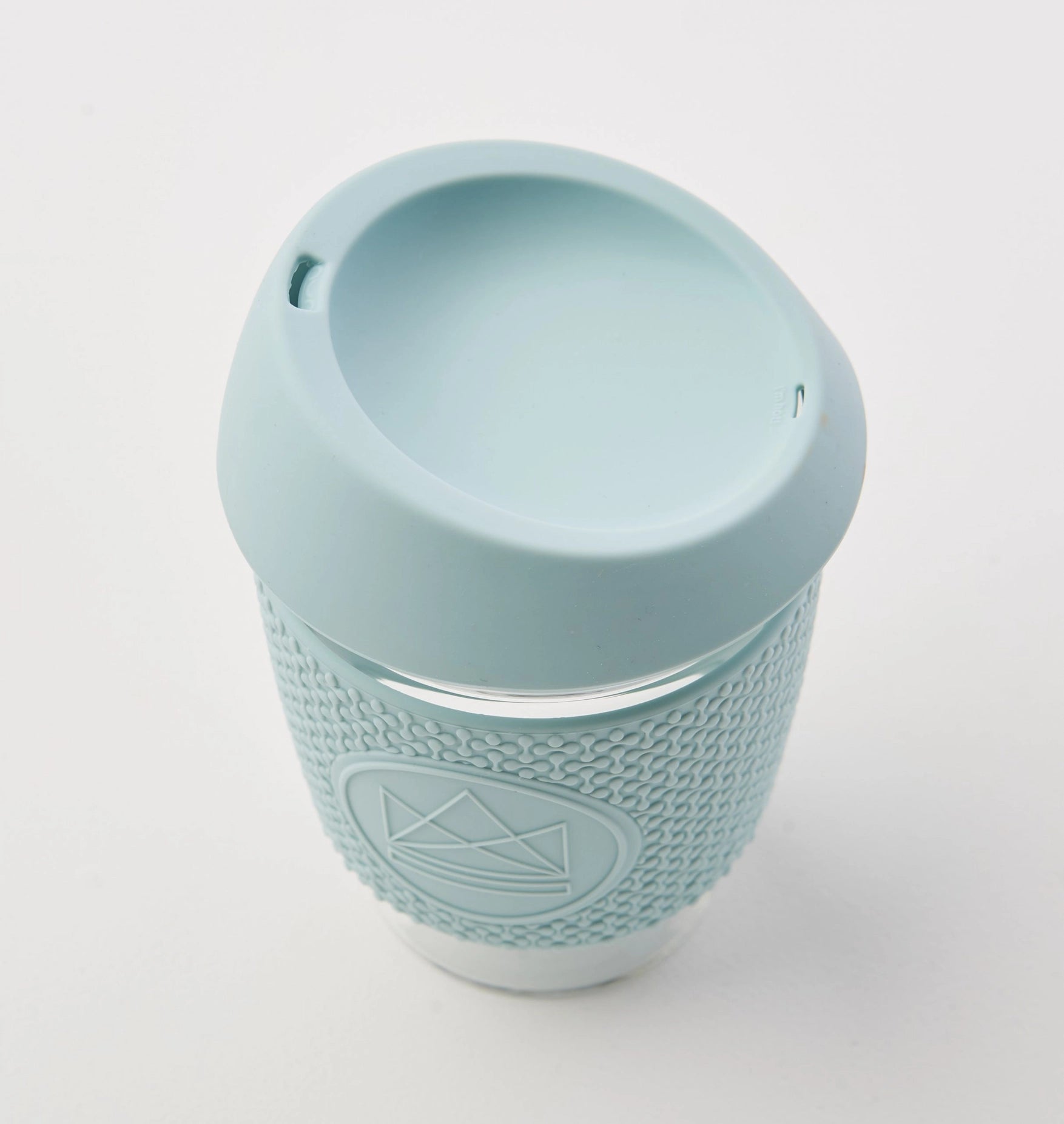 12oz Glass Reusable Coffee Cup - Sea Breeze