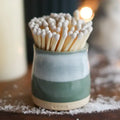 Sage Green Handmade Ceramic Match Pot - Glosters Pottery