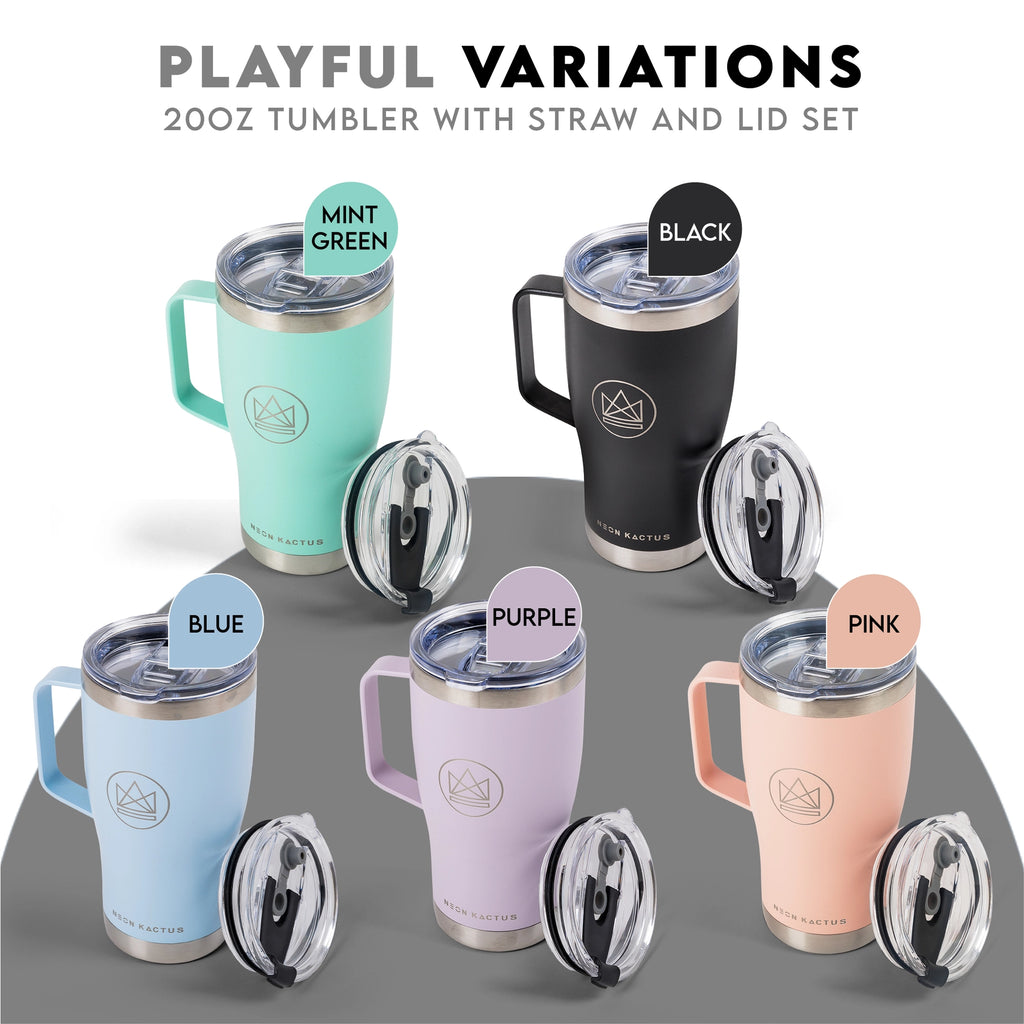 600ml/20oz Insulated Travel Mug - Pink Flamingo