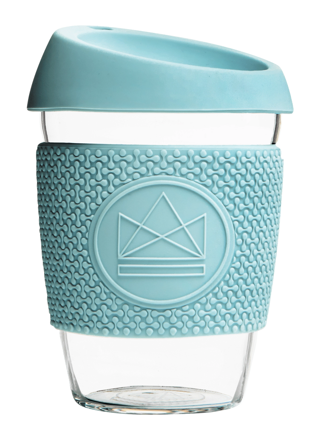 12oz Glass Reusable Coffee Cup - Sea Breeze