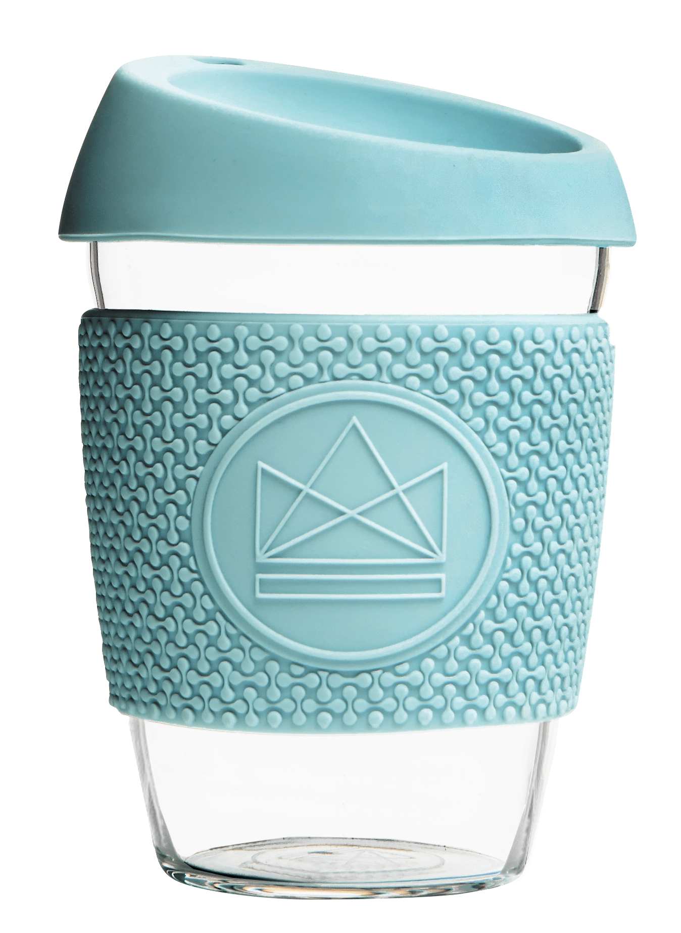 12oz Glass Reusable Coffee Cup - Sea Breeze