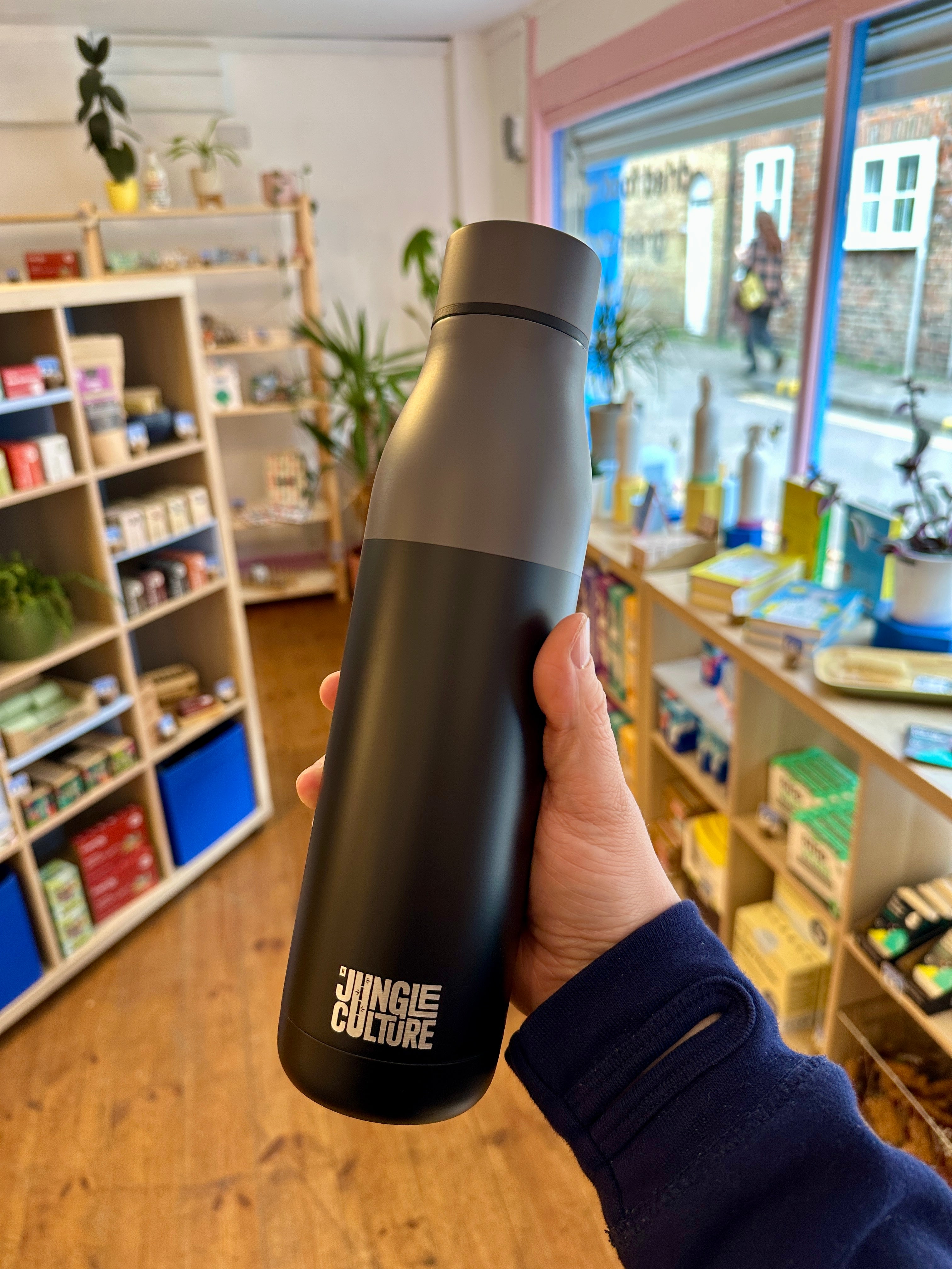 650ml Insulated Reusable Stainless Steel Drinks Bottles - Black