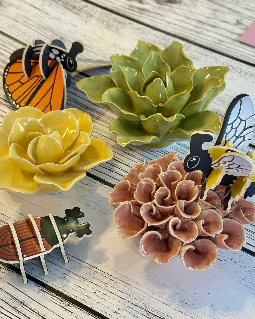 Ceramic Green Tiger Lily Flower - Chive UK