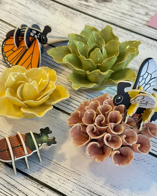 Ceramic Green Tiger Lily Flower - Chive UK