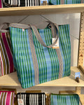 Recycled Woven Tote Bag - Ocean