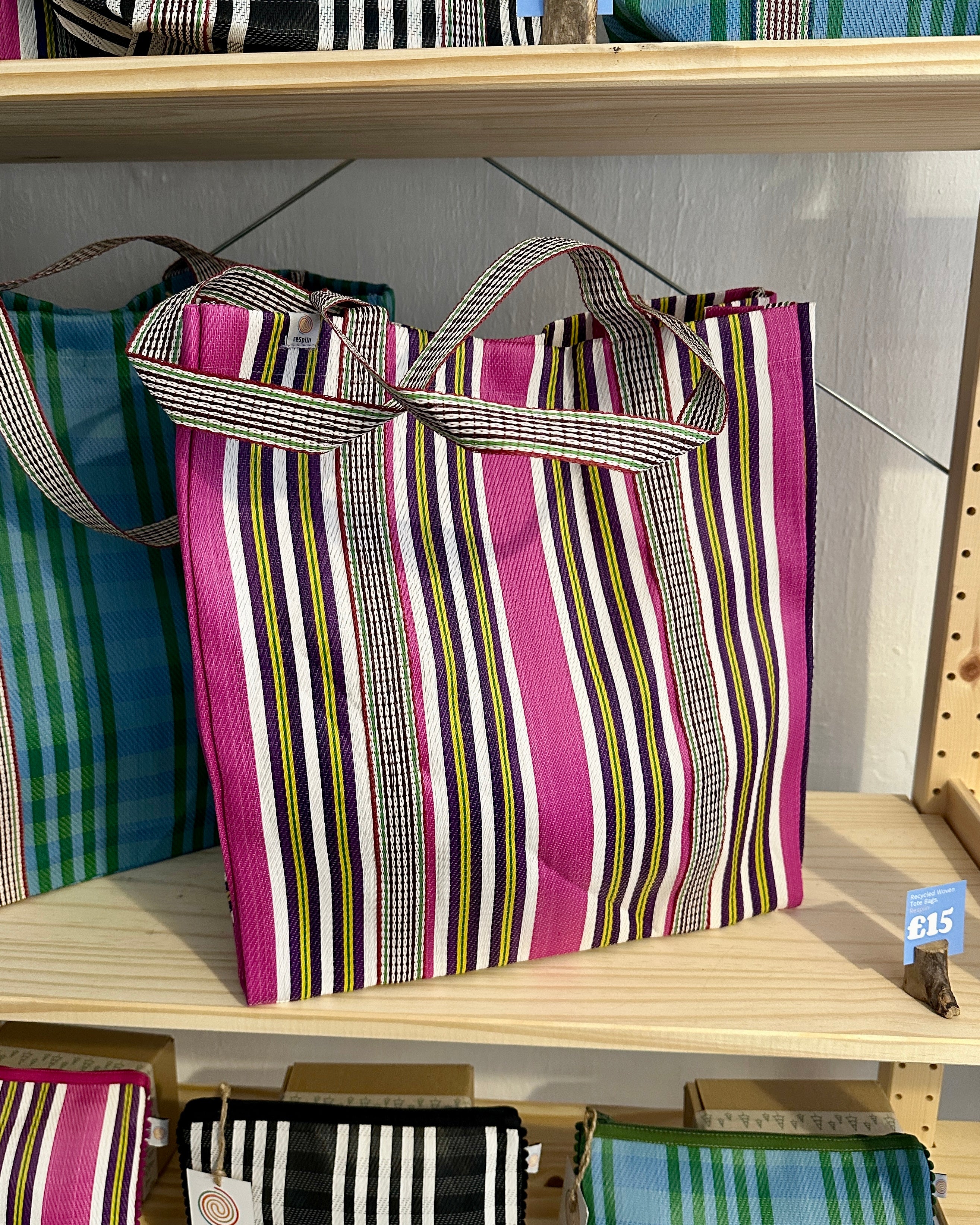 Recycled Woven Tote Bag - Fire