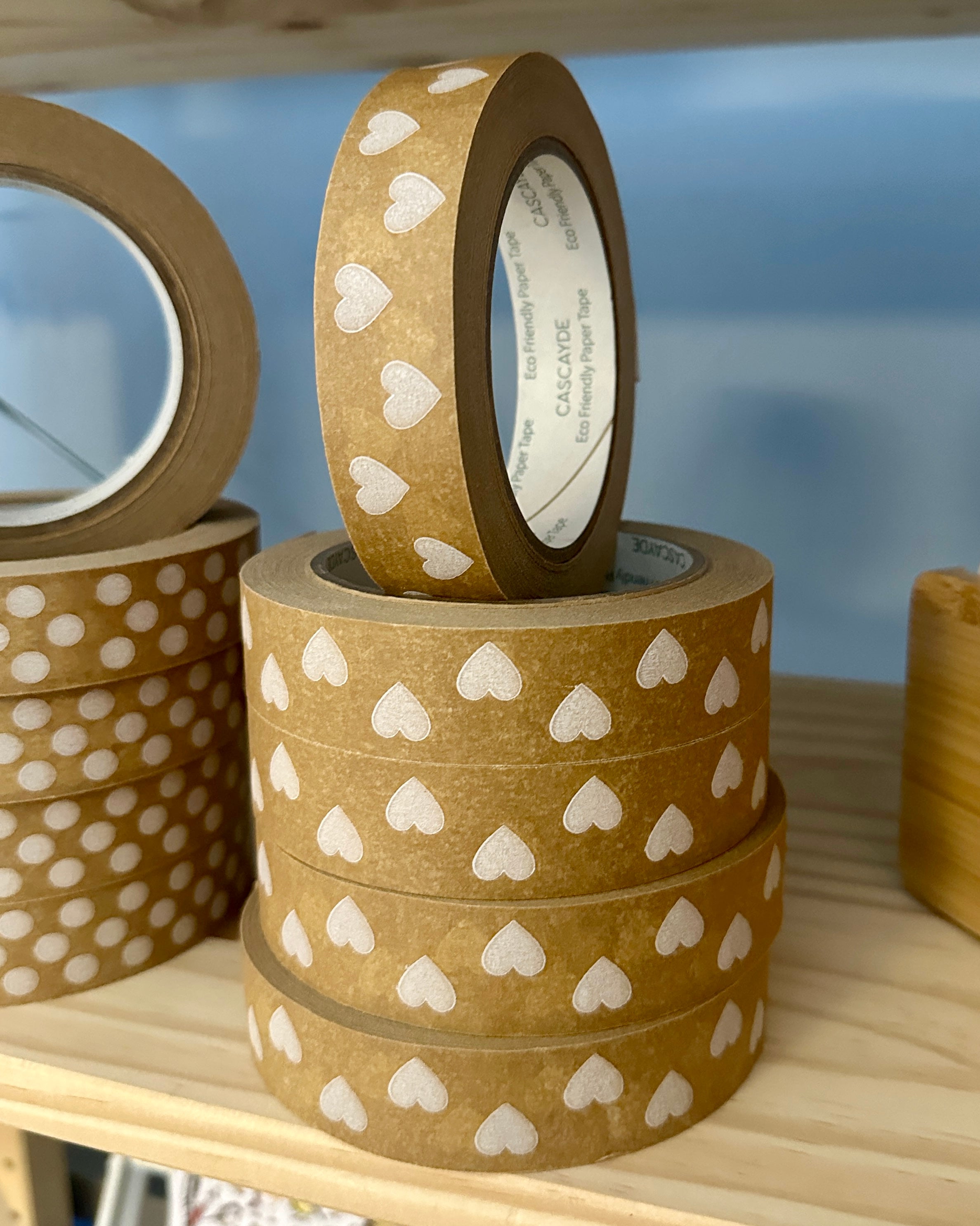 Eco Friendly Heart Paper Packaging Tape - 24mm