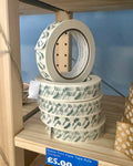Eco Friendly Green Floral Paper Packaging Tape - 24mm