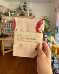 Lobster Red Organic Cotton Tea Towel - LIGA