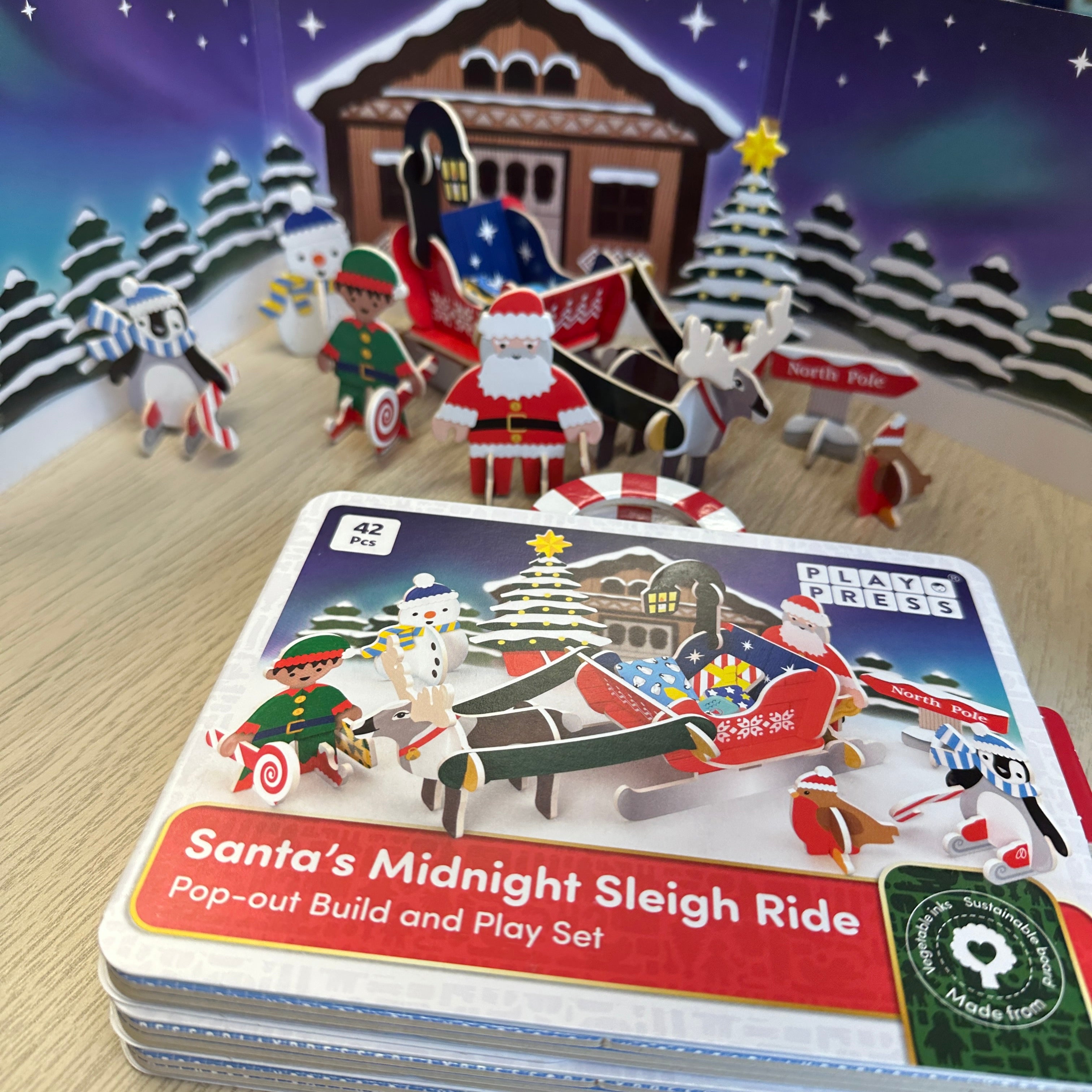 Santa's Midnight Sleigh Ride Playsets - PlayPress Toys