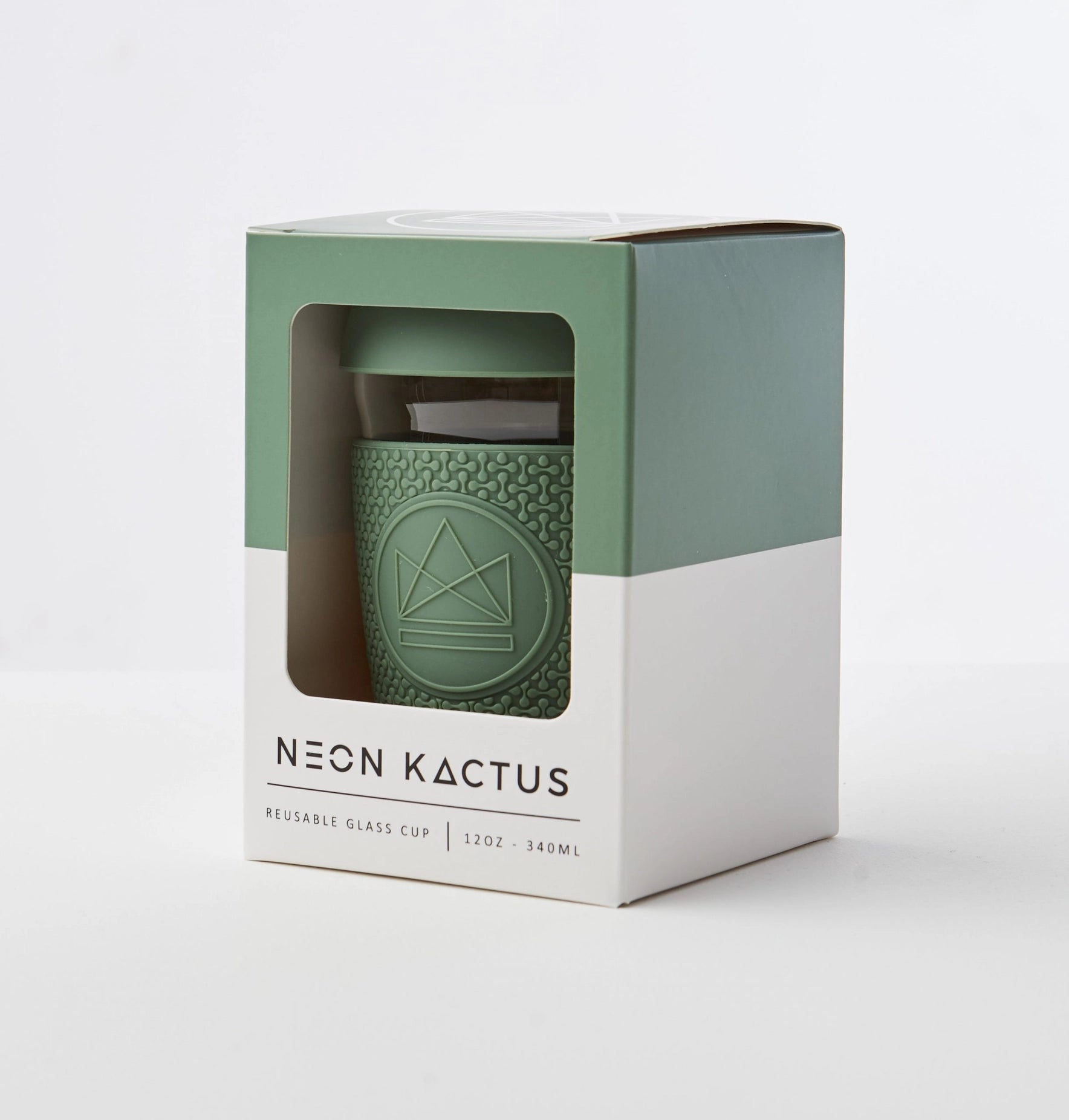 12oz Glass Reusable Coffee Cup - Happy Camper