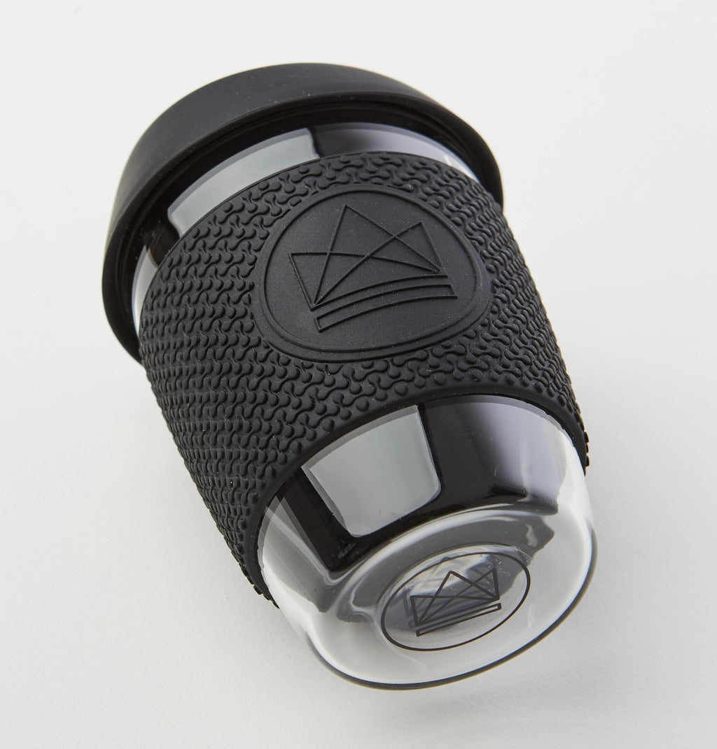 12oz Glass Reusable Coffee Cup - Rock Star