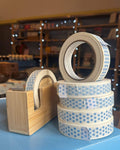 Eco Friendly Blue Daisies Paper Packaging Tape - 24mm