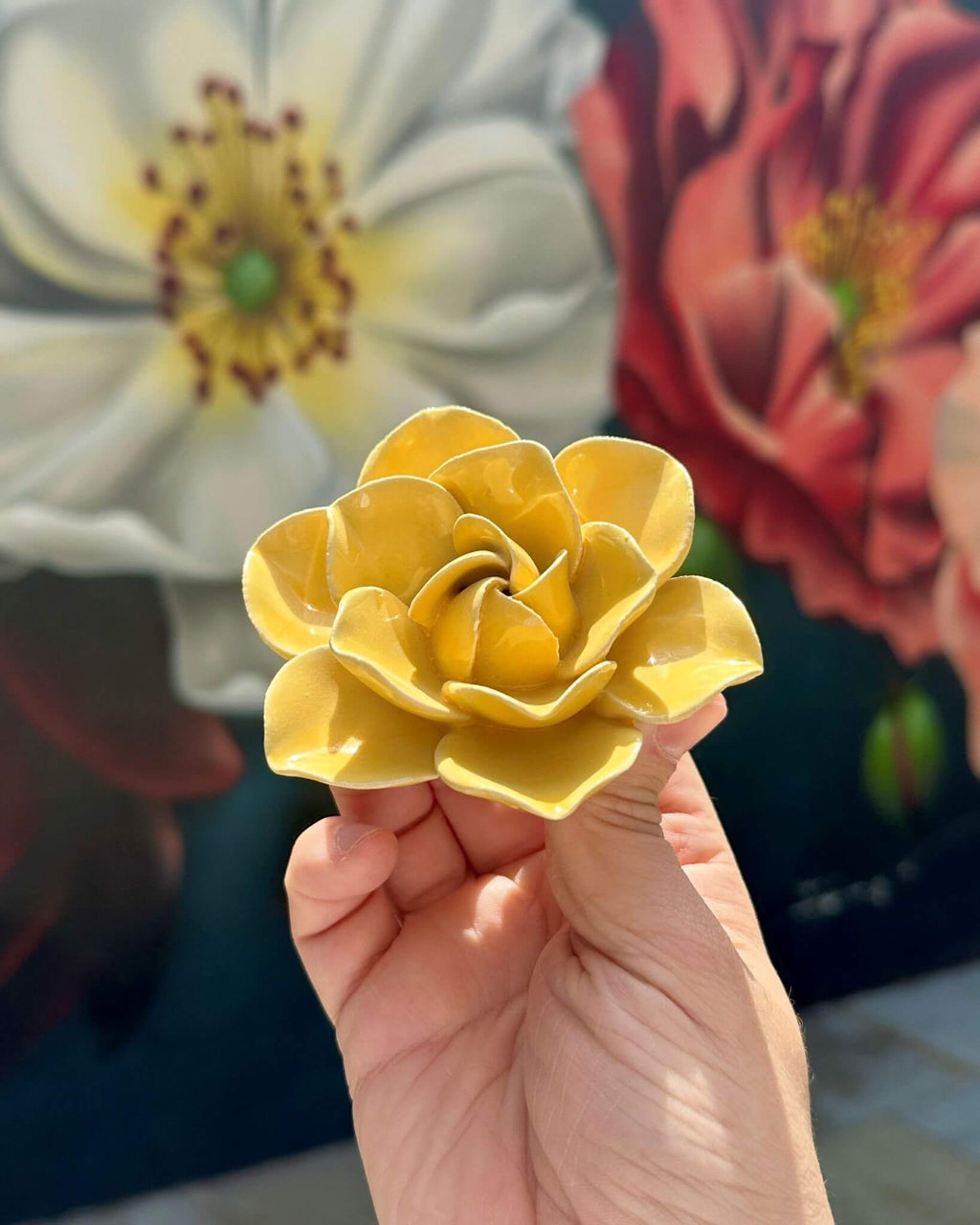 Ceramic Yellow Daffodil Flower - Chive UK