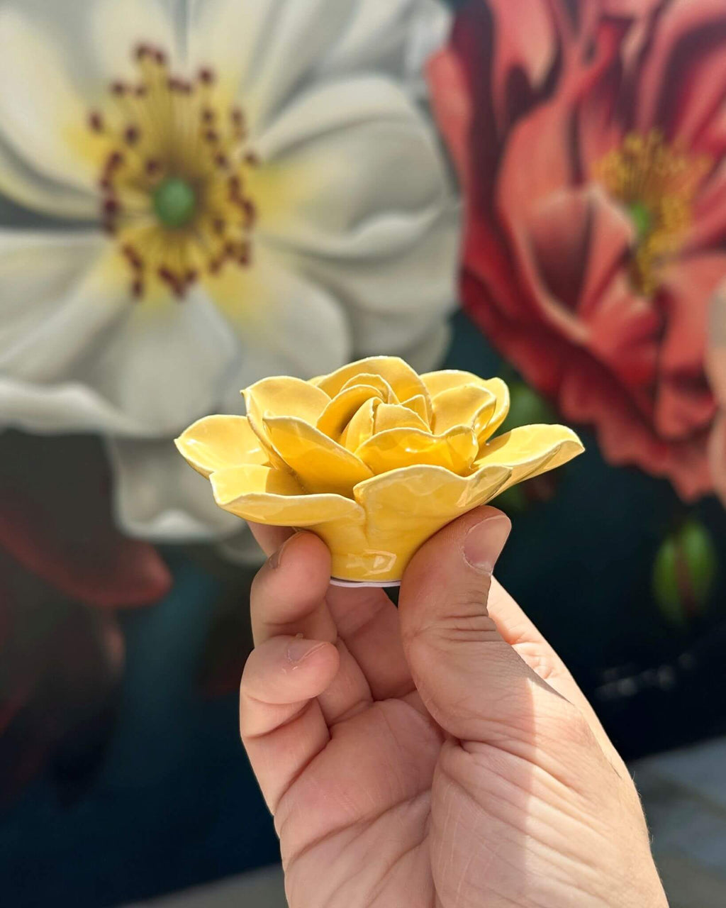 Ceramic Yellow Daffodil Flower - Chive UK