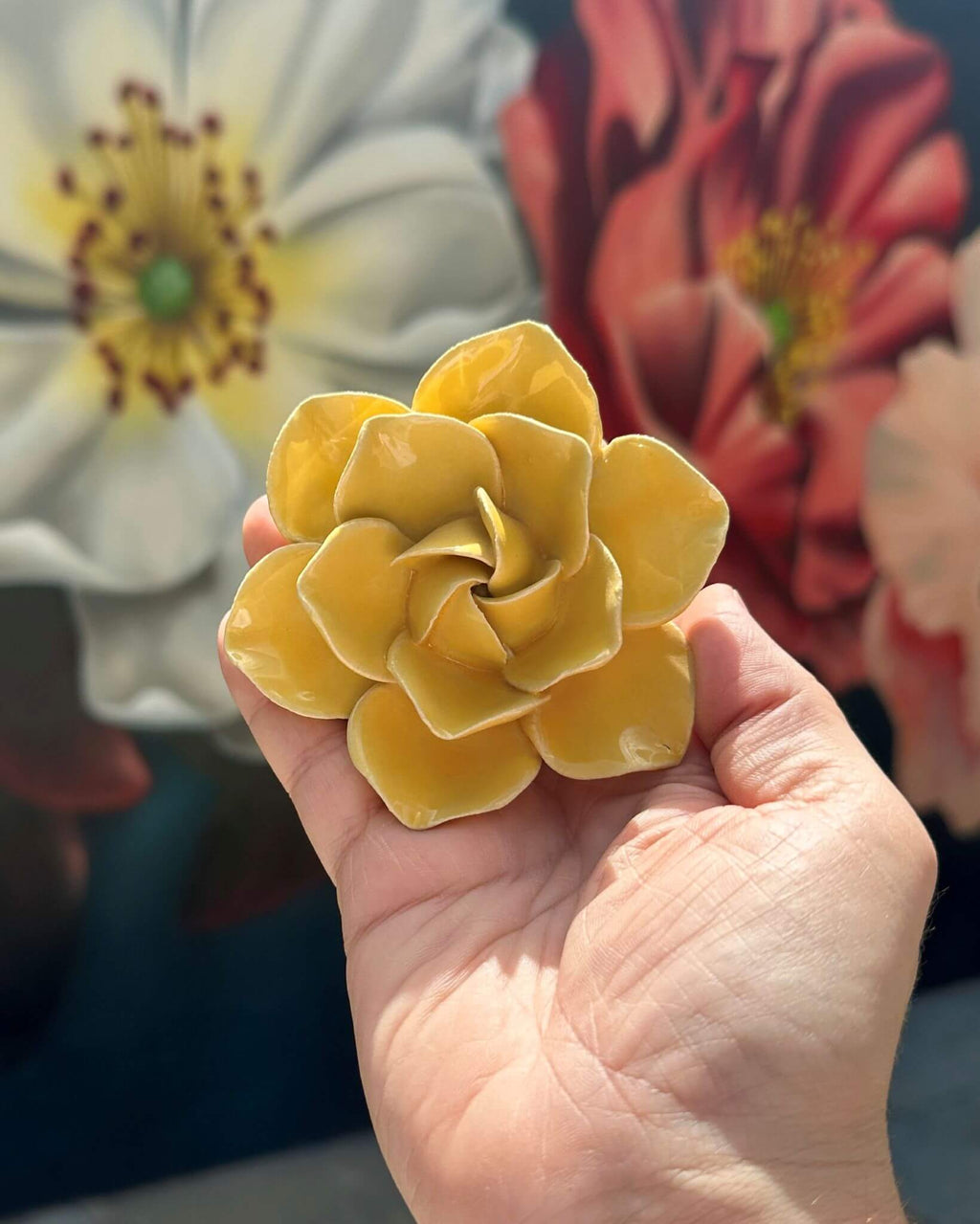 Ceramic Yellow Daffodil Flower - Chive UK