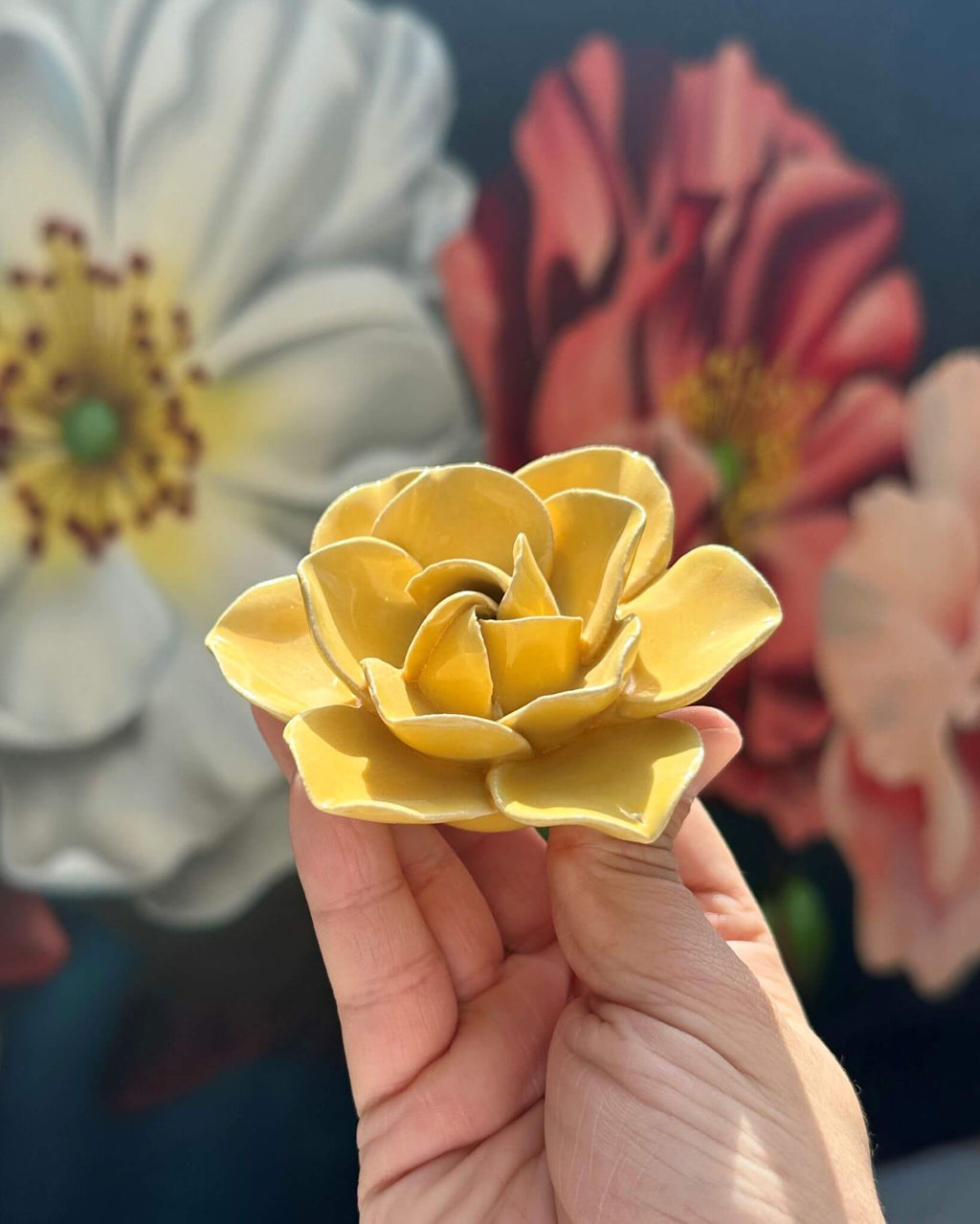 Ceramic Yellow Daffodil Flower - Chive UK