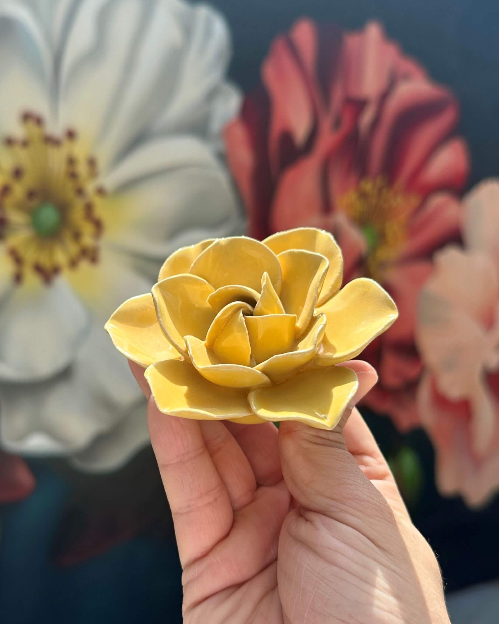 Ceramic Yellow Daffodil Flower - Chive UK