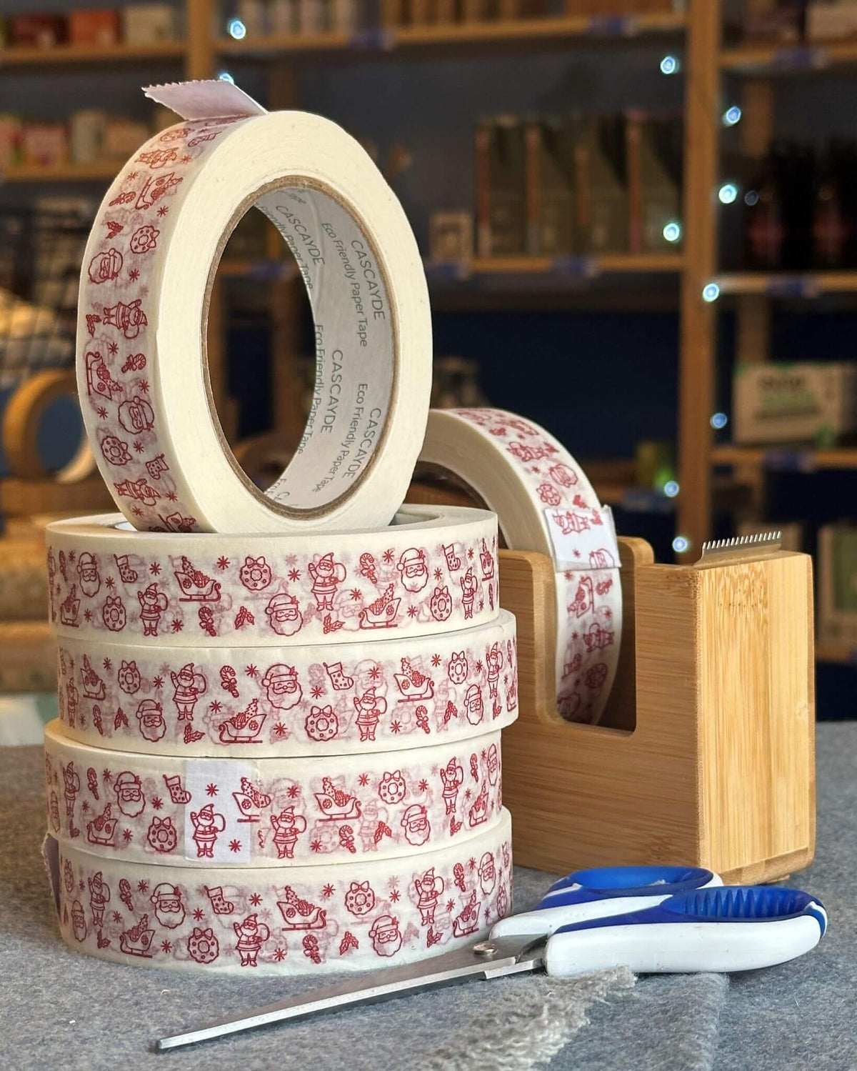 Red & White Santa Sticky Paper Tapes