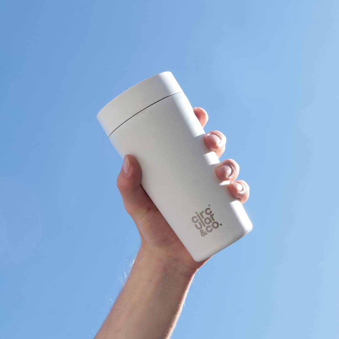 Cloud White 12oz Stainless Steel Reusable Cups