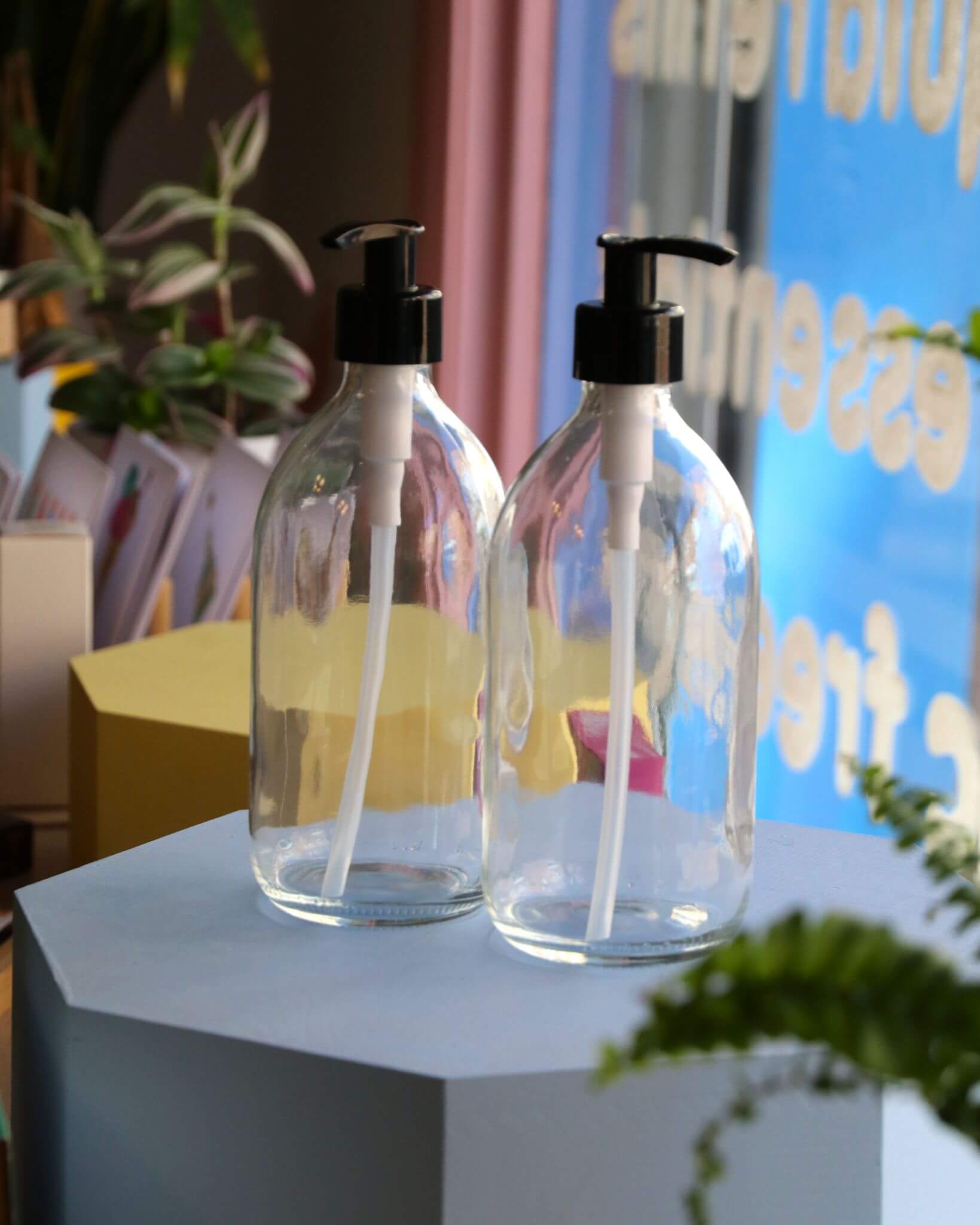 500ml Clear Glass Pump Bottles