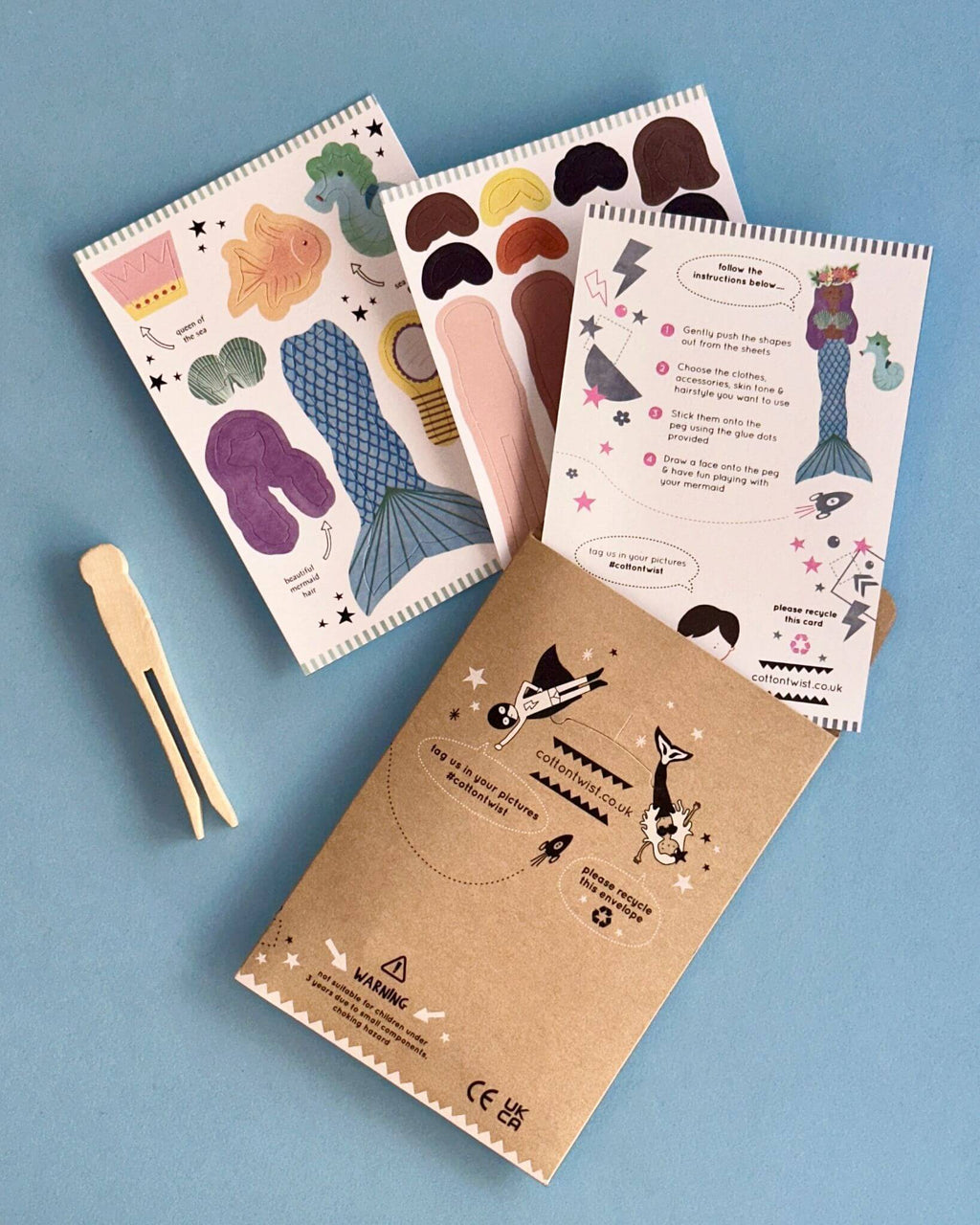 Make Your Own Mermaid Peg Doll