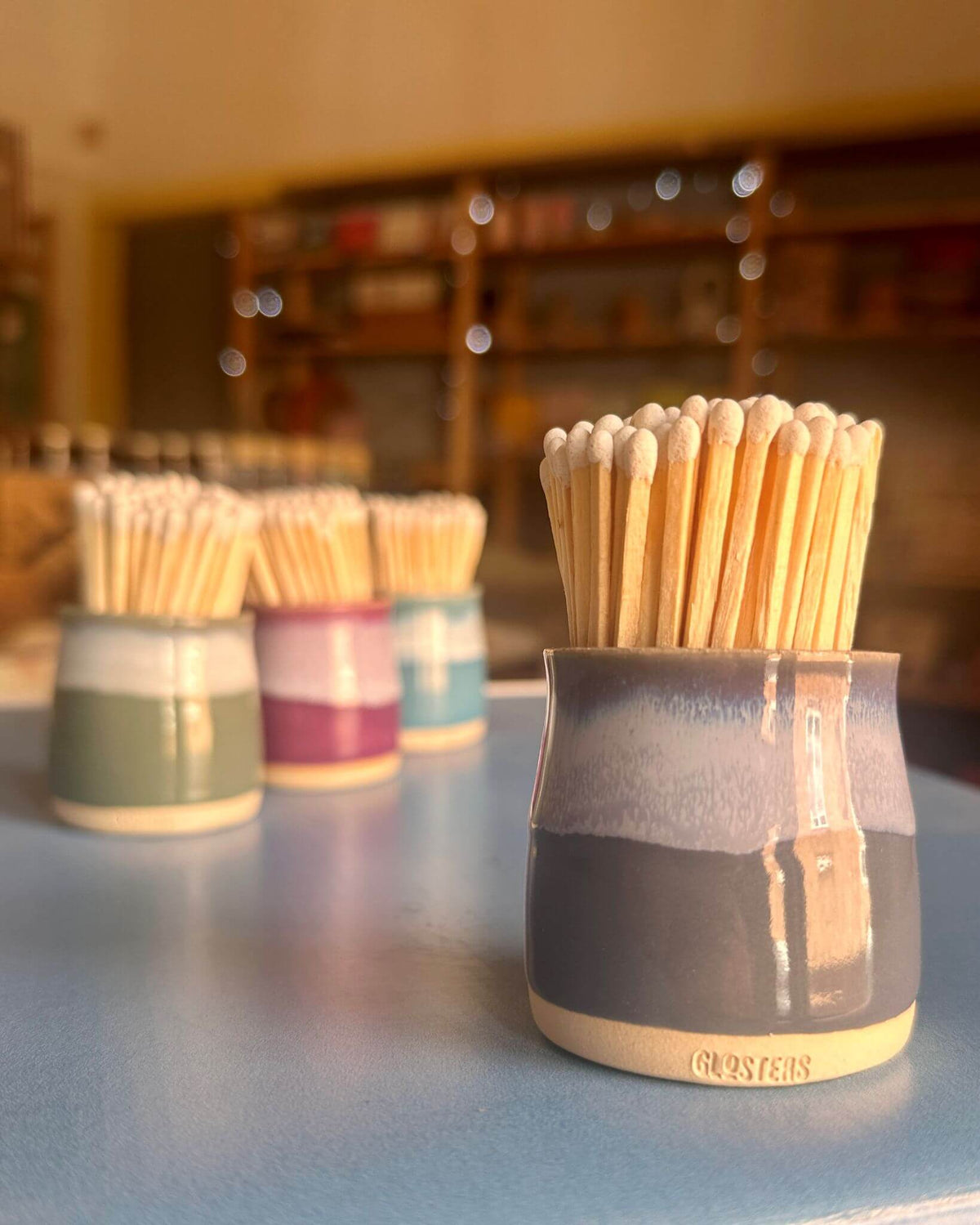 Midnight Blue Handmade Ceramic Match Pot - Glosters Pottery