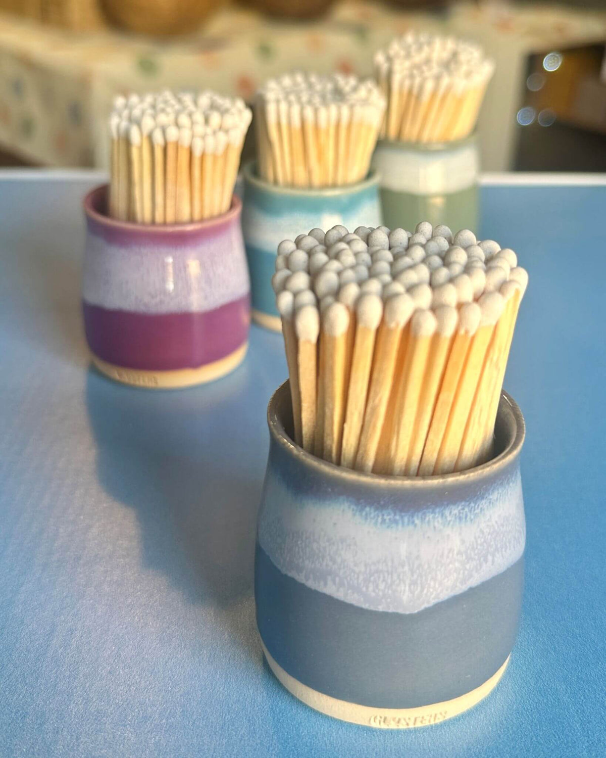 Midnight Blue Handmade Ceramic Match Pot - Glosters Pottery