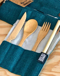 Reusable Bamboo Cutlery Set - Handmade & Eco-Friendly Pack