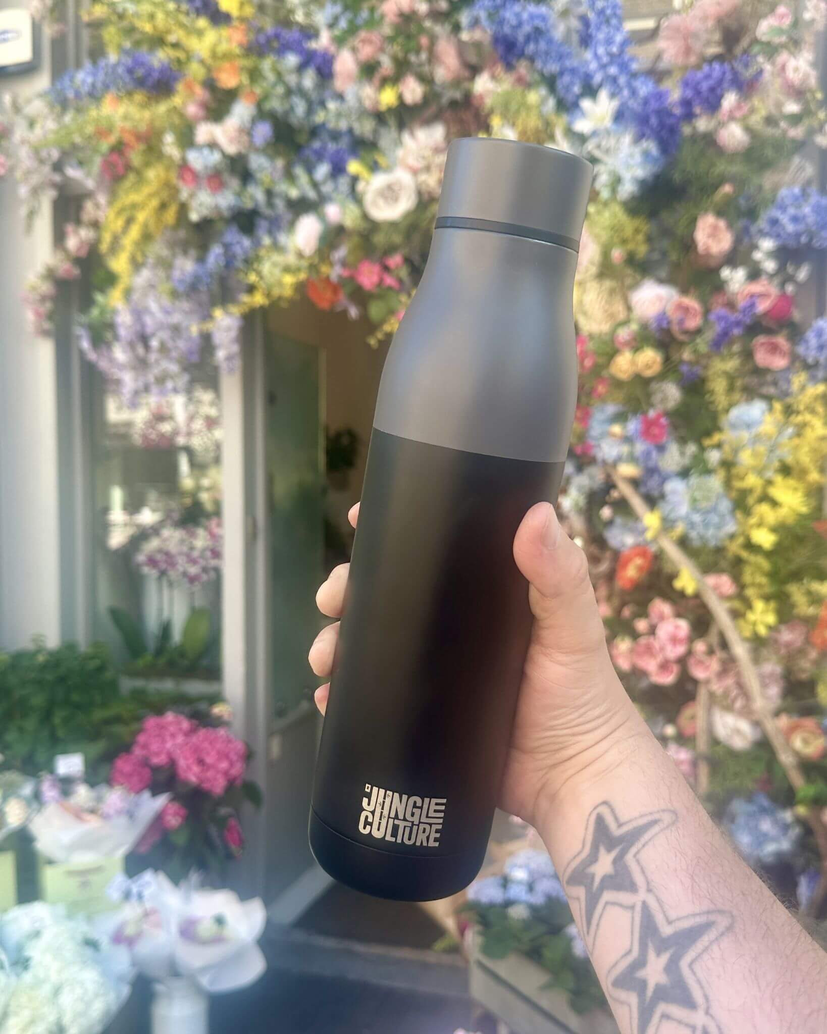 650ml Insulated Reusable Stainless Steel Drinks Bottles - Black