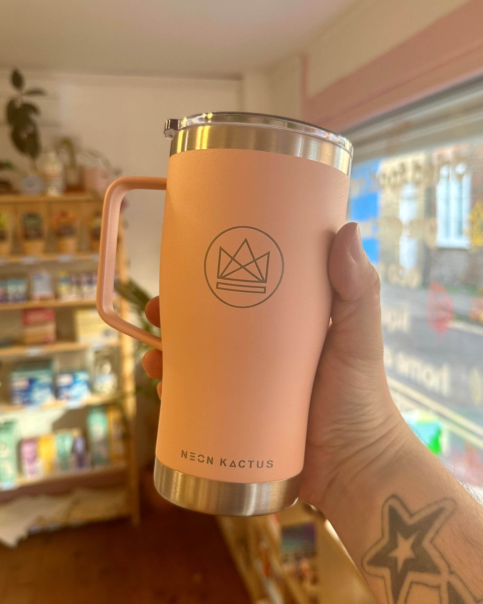 600ml/20oz Insulated Travel Mug - Pink Flamingo