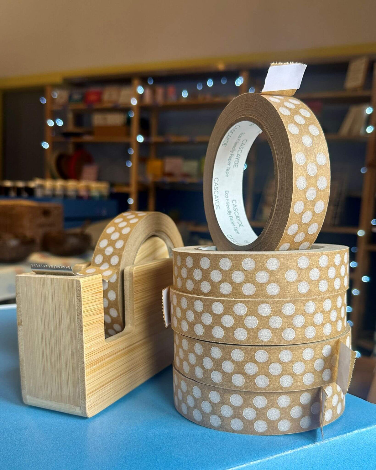Eco Friendly Polka Dot Paper Packaging Tape - 24mm